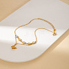 304 Stainless Steel & Plastic Pearl Charm Anklets FS-WG19F70-04-1