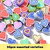 50Pcs Handmade Polymer Clay Beads CLAY-YW0002-32-1