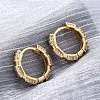 Brass Micro Pave Clear Cubic Zirconia Hoop Earrings EJEW-R025-17G-2