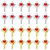24Pcs 2 Colors Cross with Heart Alloy Enamel Lapel Pin Backs for Backpack Clothes JEWB-FG0001-59-1