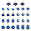 27Pcs 9 Styles Alloy Glass Pendants ALRI-TA0001-31-1