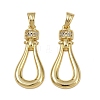 Brass Micro Pave Cubic Zirconia Pendants KK-I358-052G-1