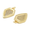 Rack Plating Brass Micro Pave Cubic Zirconia Pendants KK-Z071-47G-2