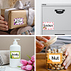 Flower PVC Waterproof Blank Label Stickers STIC-WH0023-008-6