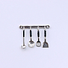 Mini Alloy Ladle & Sloted Spoon & Pan Turners & Hook Hanger MIMO-PW0003-151B-1