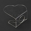 Heart Transparent Acrylic Finger Ring Color Palette AJEW-O031-01-3