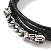 Braided Microfiber Leather Multi-strand Bracelets BJEW-B096-21A-2