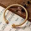 Brass Cuff Bangles BJEW-F482-03G-3