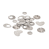 24Pcs 6 Style 304 & 201 Stainless Steel Pendants STAS-TA0004-79-21