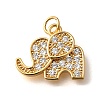 Brass Micro Pave Cubic Zirconia Pendants KK-K294-12G-1