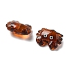 Transparent Glass Enamel Beads LAMP-V001-08H-2