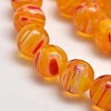Round Millefiori Glass Beads Strands X-LK-P002-19-3
