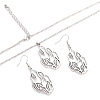 Bohemian Style Alloy Pendant Necklaces & Dangle Earrings Sets WG43411-02-2