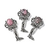 Angel Brass Natural Rhodonite Pendants KK-D361-02AS-28-1