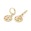 Tree with Evil Eye Real 18K Gold Plated Brass Dangle Leverback Earrings EJEW-Q797-19G-01-2