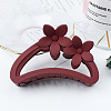 Amber Color Hollow Hair Clip with Matte Half Round Arc Flower. ST1857640-1