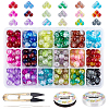 DIY Baking Painted Crackle Glass Beads Stretch Bracelet Making Kits DIY-PH0004-54A-1