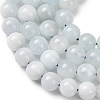 Natural Aquamarine Beads Strands G-R446-8mm-04-02-5