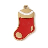 Christmas Theme Ion Plating(IP) 304 Stainless Steel Enamel Charms STAS-Z083-06G-05-1