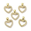 Brass Cubic Zirconia Pendants KK-B047-41G-1