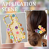 50Pcs 5 Colors Opaque Resin Cabochons FIND-SC0020-81-6