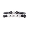 2Pcs Narutal & Synthetic Mixed Gemstone Beads Stretch Bracelets BJEW-JB12720-01-3