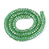 AB Color Plated Imitation Jade Glass Beads Strands GLAA-T026-3x6mm-J03-2
