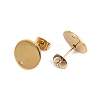 Ion Plating(IP) 304 Stainless Steel Stud Earring Findings STAS-P198-25-12mm-G-2