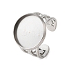 304 Stainless Steel Cuff Ring Components STAS-V012-01D-P-1