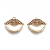 Brass Micro Clear Cubic Zirconia Pendants KK-N231-169B-NF-1