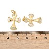 Brass Micro Pave Cubic Zirconia Pendants KK-U055-28G-3