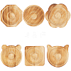 6Pcs 6 Styles Beech Wooden Jewelry Bracelet Finger Ring Diplay Holder Tray ODIS-BBC0001-03A-1
