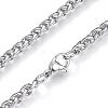 Non-Tarnish 304 Stainless Steel Wheat Chain Necklaces NJEW-D285-14P-2