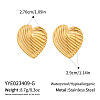 304 Stainless Steel Heart Stud Earrings for Women OP2975-1-2