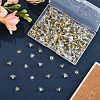 150Pairs 2 Colors Brass Bullet Clutch Bullet Clutch Earring Backs with Pad KK-YW0002-78-3