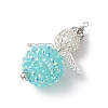 Glass Seed Beads Alloy Pendants PALLOY-MZ00283-4