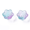 Transparent Two Tone Spray Painted Glass Beads GLAA-Q089-002B-002-3