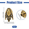 2 Bags Alloy Bead Caps FIND-PH0038-39AG-2