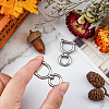 SUPERFINDINGS 2Pcs 304 Stainless Steel Keychain Clasps FIND-FH0005-19B-5