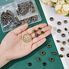 200Pcs 4 Styles Brass Grommet Eyelet Findings for Shoes KK-WR0001-22-3