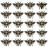 20Pcs Zinc Alloy Bees Decorative Rivets FIND-PH0062-14AB-1