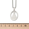 201 Stainless Steel Nossa Senhora Aparecida Virgin Mary Pendant Necklaces for Women LS-NJEW-K283-01P-3