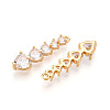 Brass Micro Pave Cubic Zirconia Pendants X-KK-N261-118B-G-2