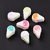 UV Plating Rainbow Iridescent Acrylic European Beads X-SACR-E009-36-2