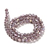 Opaque Solid Color Electroplate Glass Beads Strands X1-GLAA-F029-P4mm-A13-2