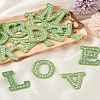 Alphabet Resin Rhinestone Patches DIY-TAC0005-45G-23