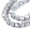 Anti-Tarnish Electroplate Glass Beads Strands EGLA-T021-6mm-15-15-4