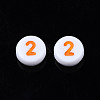 White Opaque Acrylic Beads MACR-T038-18-2-3