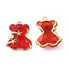 Transparent Resin Crystal Rhinestone Pendants KK-H438-04G-10-1