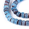 Handmade Millefiori Glass Beads Strands LAMP-T021-27A-04-3
